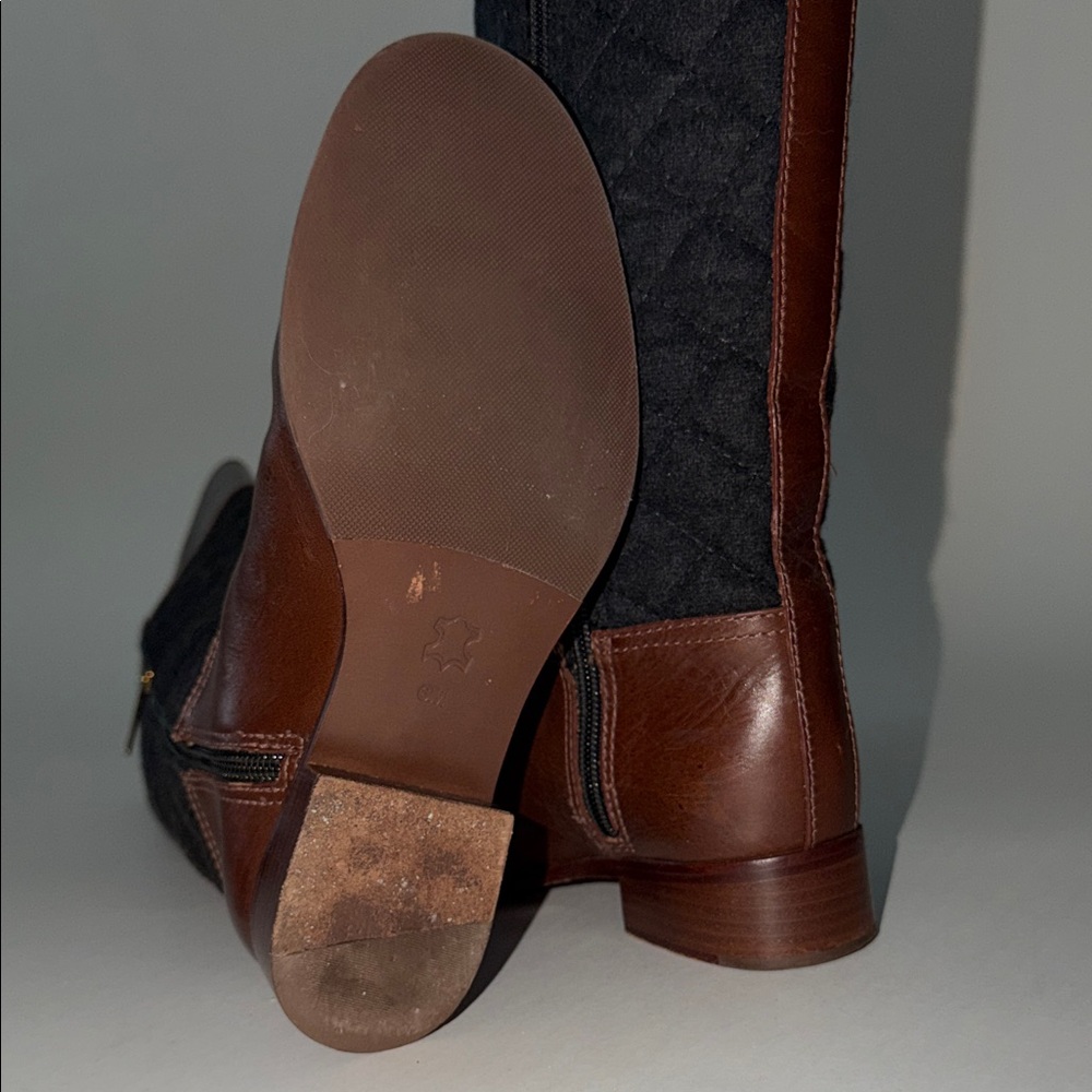 Tory Burch Black and Brown Over the Knee Boots - Picture 3 of 4